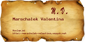 Marschalek Valentina névjegykártya
